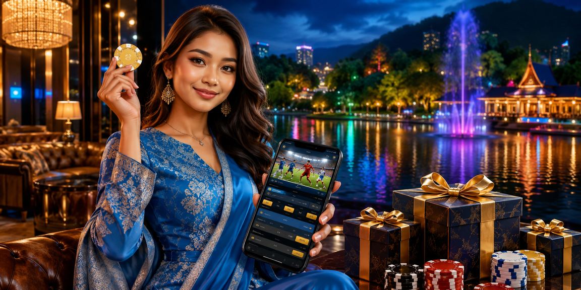 Pemain berbaju kurung Malaysia menikmati hiburan dalam talian bersama permainan slot
